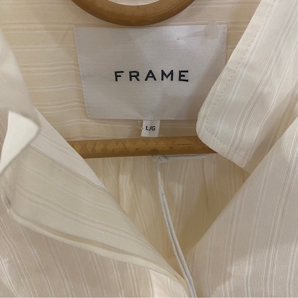 Frame Denim silk blend Gillian blouse in Bone size Large - Picture 4 of 12